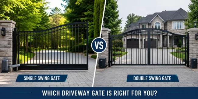 Single Vs Double Swing Gate Gta Driveway Single Vs Double Swing Gate Gta Driveway